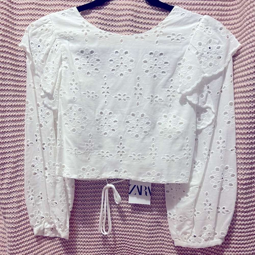 White Open-back Top (Zara, NWT)